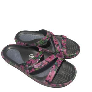 Cheeks Health Sandals Tony Little Sz 10  Slides 3-Strap 169K